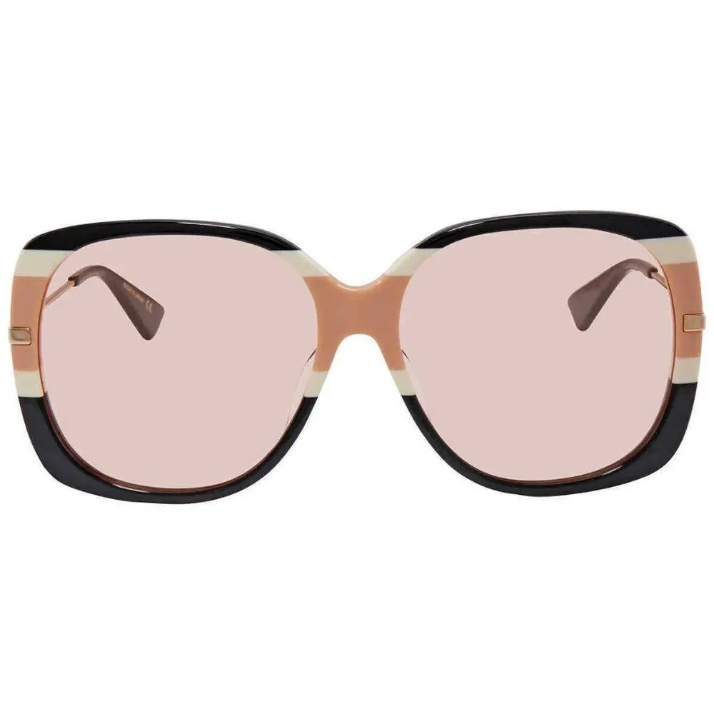NEW Gucci Pink and Black Square Women's Sunglasses